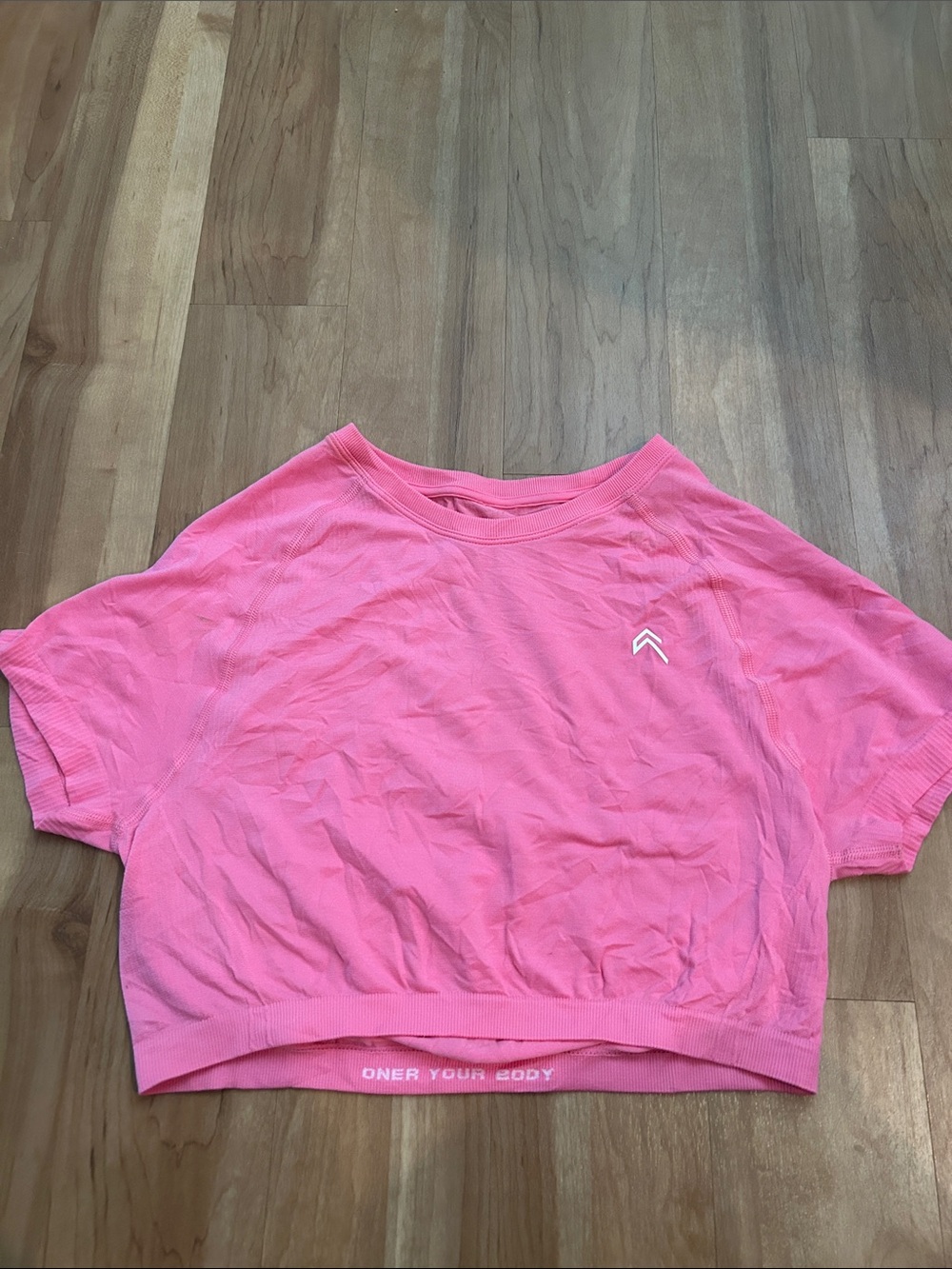 Pink Women's Cropped Active Tee - Oner Active